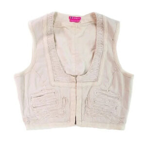 BCBGirls Vintage Beige Vest Size Small